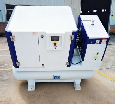 लेजर कटिंग के लिए ड्रायर और टैंक के साथ 11kw 15HP स्क्रू एयर कंप्रेसर