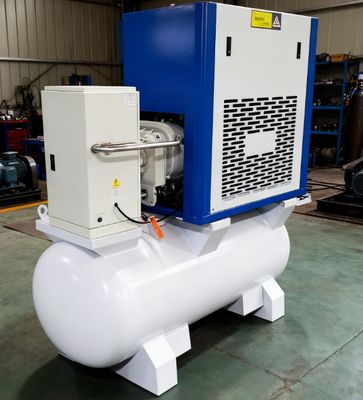 लेजर कटिंग के लिए ड्रायर और टैंक के साथ 11kw 15HP स्क्रू एयर कंप्रेसर